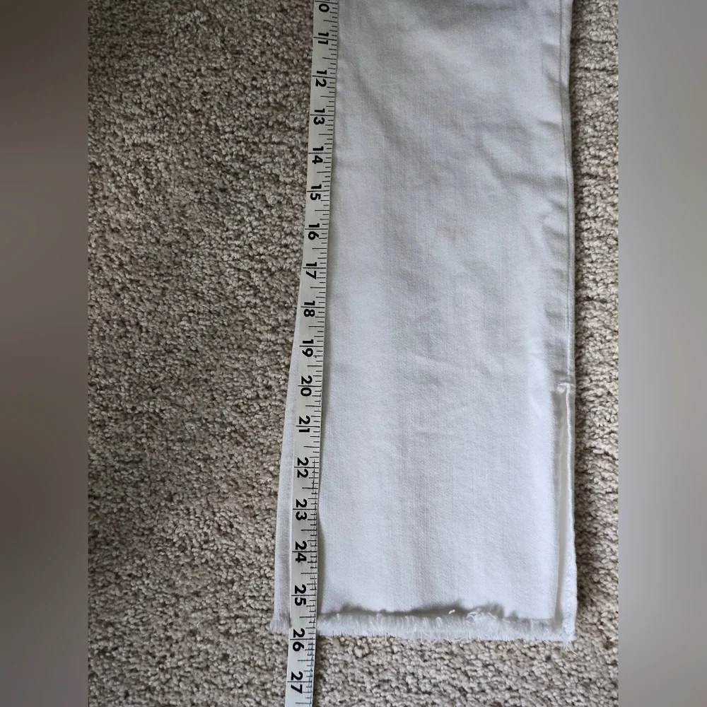Abercrombie And Fitch Simone High Rise Ankle Flare White Jeans NEW sz. 0 25 - Picture 6 of 10